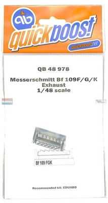 QBT48978 1:48 Quickboost Bf109F Bf109G Bf109K Exhaust (EDU kit)