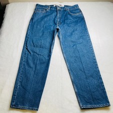 Levi's 550 Mens Blue Relaxed Fit Soft Cozy Denim Straight Leg Jeans Size 40x30