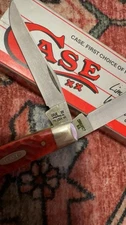 1991 CASE XX MINI TRAPPER DARK RED PICKED BONE KNIFE DR6207SS