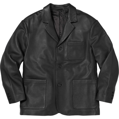 Supreme Leather Blazer Black FW25 | eBay