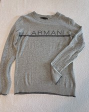 Armani Exchange Sweater Gray Logo Cotton Women s Medium