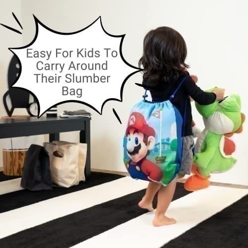Super Mario 2-teiliges Kinder Schlaf-/Schlummersack-Set, 46 Zoll (L) x 26 Zoll (B) - Bild 6 von 7