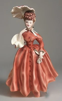 1953 Florence Ceramics Vivian Pink Lady Figurine With Parasol Pasadena CA USA - Image 1 of 4