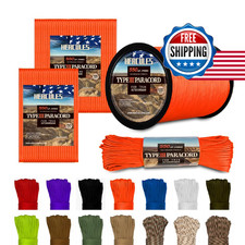 Hercules Type Iii Paracord 550 Paracord Rope Parachute Cord 50 Neon Orange For