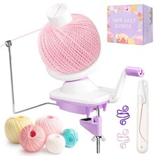 Purple Yarn Ball Winder, Yarn Winder for Crocheting, Winding Up Large Yarn Ca...