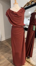 Premier Amour Women’s One Shoulder Satin Evening Formal Gown Rust Size 12