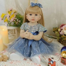 Bambola Reborn in silicone 55 cm bionda – occhi azzurri bambola reale