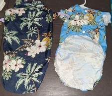 2 Medium Dog Hawaiian Shirts - Chest 18-20". PLS READ AND MEASURE. NO REFUNDS