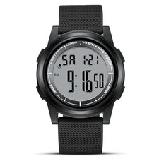 Mens Digital Watch Ultra Thin Minimalist Sports Waterproof A1-R021-All Black
