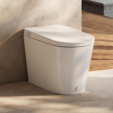 HOROW Non-Electric Bidet Toilet Tankless One-Piece Elongated Toilet Auto Flush
