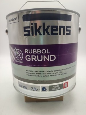 Sikkens Rubbol Grund, Primer, Lack Vorlack, 2,5l, Base W05, Weiß, Innen Außen