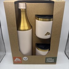 NUOVO 3 pezzi combinato Ozark Trail * set vino tutto il giorno * bottiglia da 34 once e palline basse da 2-10 once