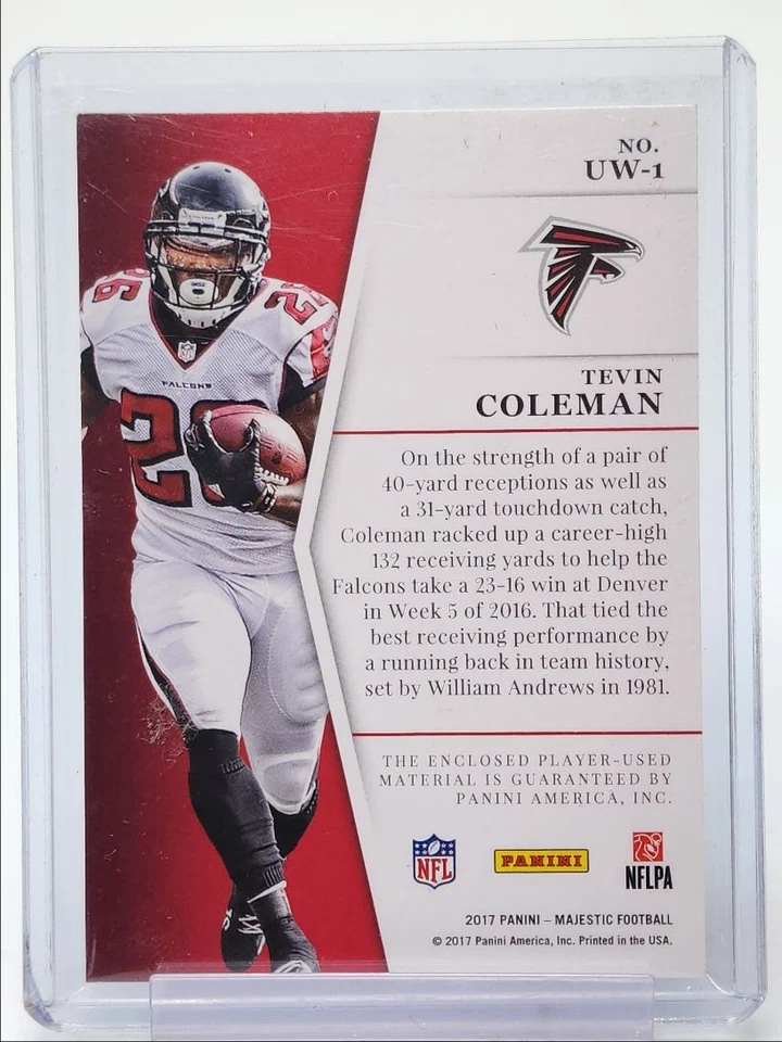 TEVIN COLEMAN 2017 MAJESTIC UNSUNG WARRIORS PATCH GOLD /50 Q0333 - Image 2 of 2