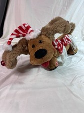 Dan Dee Animated Singing Puppy Christmas Weiner Dog Musical Wiggles Works