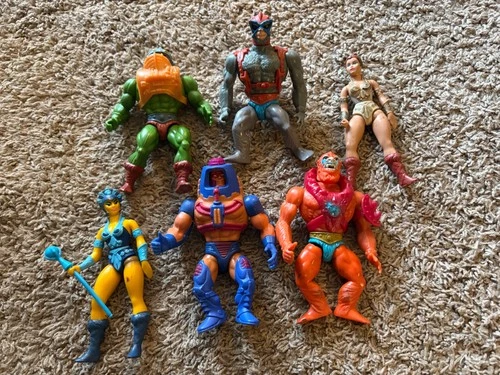 motu vintage he-man 1981 action figure Lot Of 6