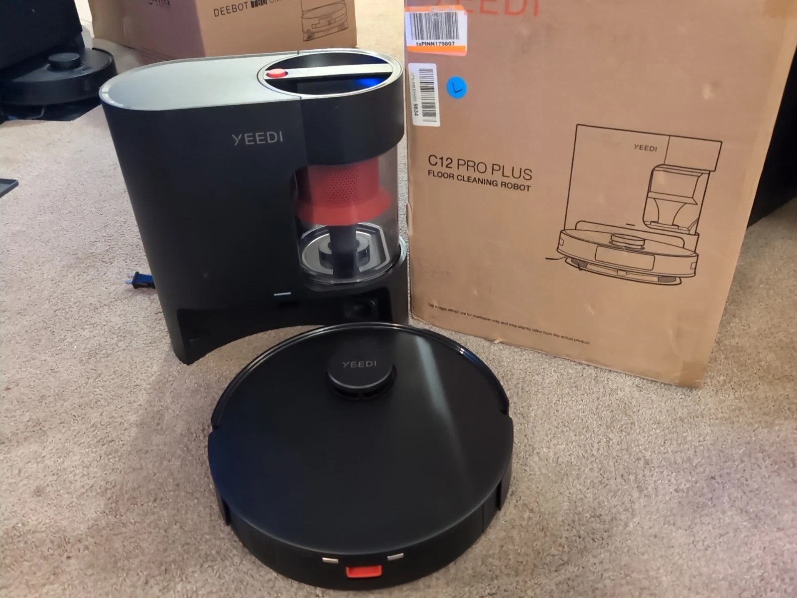 Yeedi C12 Pro Plus Robot Vacuum and Mop Combo Self Cleaning Model DKX55 READ