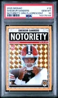 2025 PANINI MOSAIC NOTORIETY ORANGE FLUORESCENT SHEDEUR SANDERS ROOKIE RC PSA 10