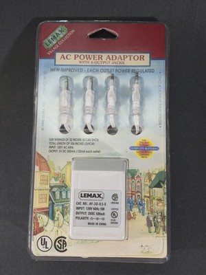 Lemax Dickensvale AC Power Adapter with 4 Output Jacks #54100 Village-NOS