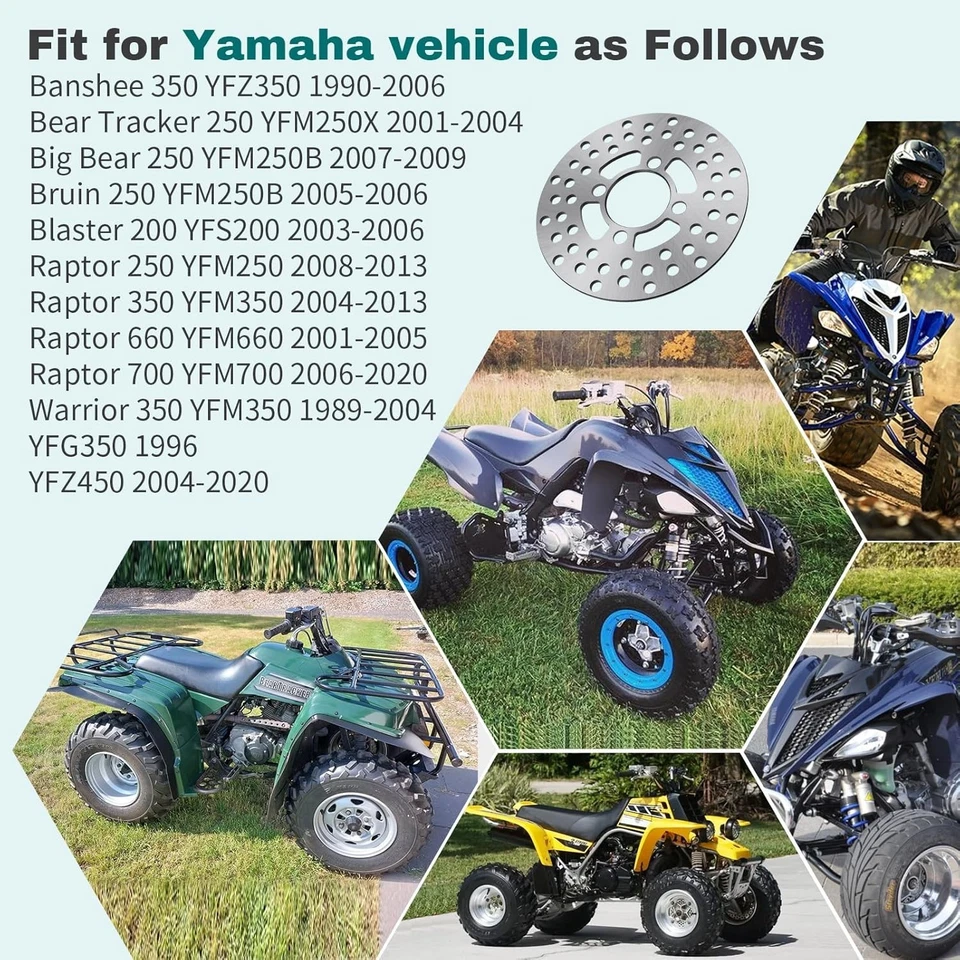 Front Left/Right Brake Disc Rotor for Yamaha Raptor 250/350/660/700 /350/660/... - Изображение 3 из 4