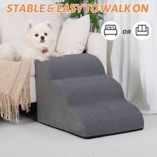 Dog Stairs for Small Dogs and Cats,3-Step Pet Ramp for Bed  Couch  15.7" H Non