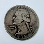1939 D Washington Quarter 25C 90% Silver Circulated Coin #6072