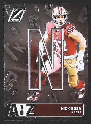 2024 Panini Zenith Nick Bosa A to Z (Letter N) Insert #14 San