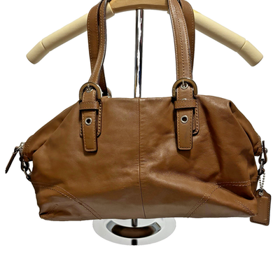 Coach F17220 British Tan Leather Soho Shoulder Bag Purse Brown