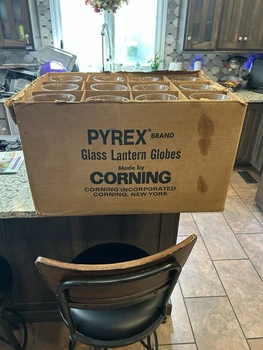 Pyrex Hurricane Lantern Globes 12” High x 5” 12 Pieces New 820036