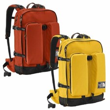 Zaino da giorno classico The North Face Crevasse giallo leopardato e rosso argilla nuovo con etichette