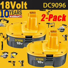 2 PACK 18V For Dewalt 18 VOLT DC9096 DC9098 Ni-MH Battery DC9099 NEW Replacement