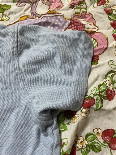 Vintage girls? bugle boy short sleeve baby blue uniform polo shirt. Size large - Picture 10 of 12