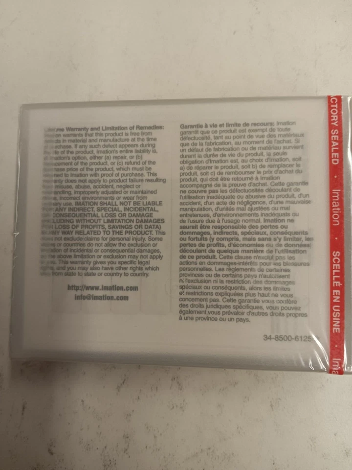 IMATATION 3M TR-3 MINICARTRIDGE PREFORMATTED  NEW FOR TRAVAN TAPE DRIVE SINGLE - Image 2 of 2