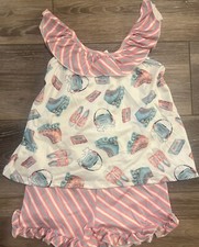 Pete Lucy Size 4T 2 Piece Set Shorts skater Girl New NWT NOS Boutique Soft