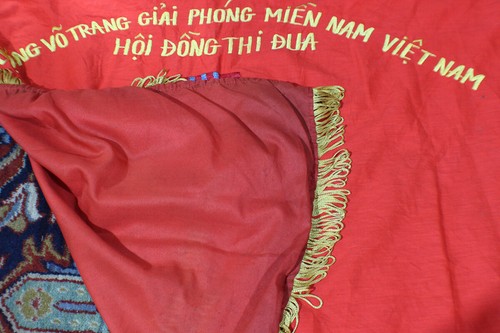 1968 North Vietnamese Flag. Single Sided. Backed. W/ Fringe/ Vet Bring Back Item - Picture 5 of 5