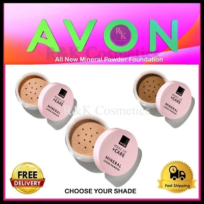 Avon Make Up + Care Mineral Loose Powder Foundation - All New Shades - Free Post