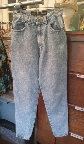 Vintage 80's Sasson High Waist Jeans Acid Washed Heart Ankle Tween Youth Size 7 - Picture 2 of 13