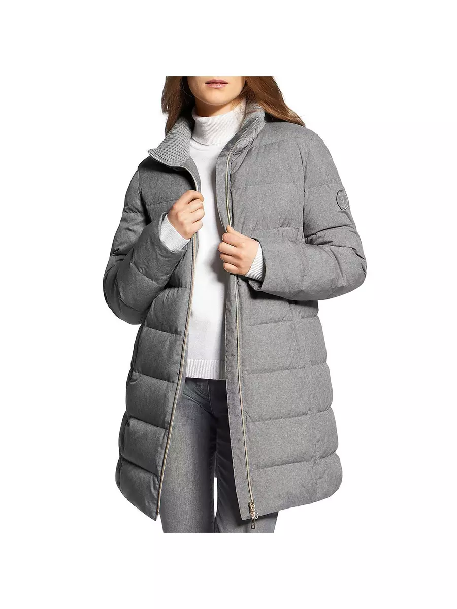 Basler Outdoor Down Midi Cold Weather Puffer Coat Grey 12 $749 | eBay