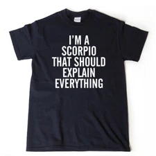 I'm A Scorpio That Should Explain Everything T-shirt Astrology Zodiac Shirt Tee