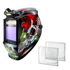 TRQWH Solar Auto Darkening True Color Welding Helmet & Magnifying Lens
