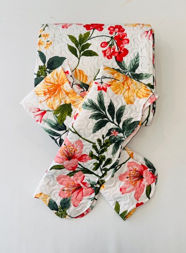 Juego de colcha reversible ligera colcha 3 piezas juego de colcha jardín de flores - Imagen 5 de 8