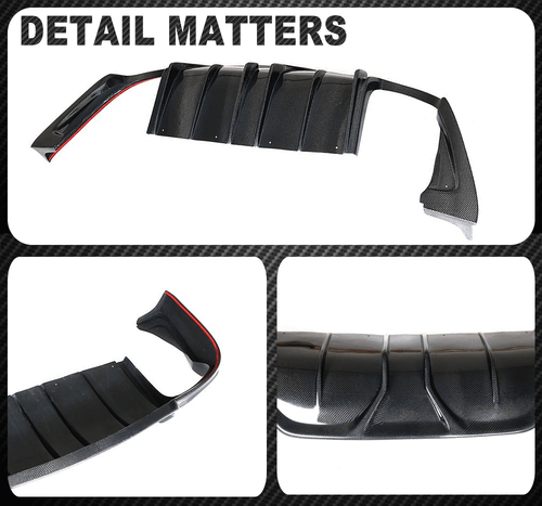 Carbon Heckdiffusor Diffuser Stoßstangen Heckansatz Für Maserati Ghibli 2014-21 - Picture 13 of 13