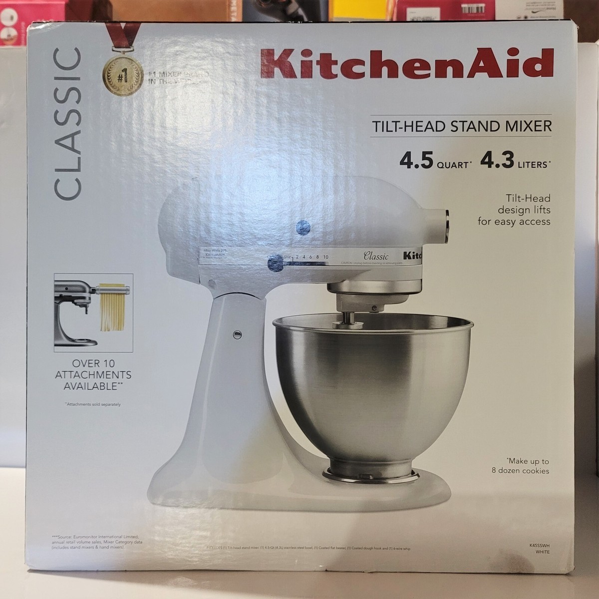 KitchenAid Classic Series K455 4.5 Quart Tilt-Head Stand