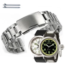 Silver Metal Replacement Watch Band Strap Fits Invicta Russian Diver 1959 #5015