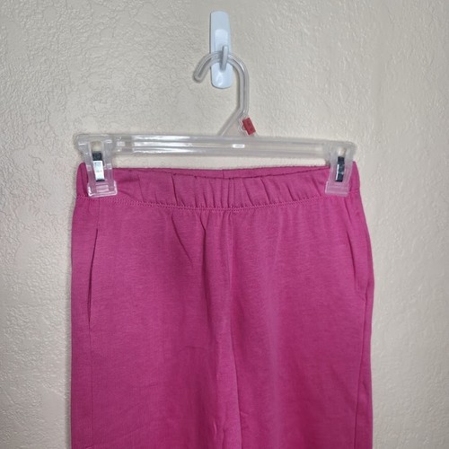 Zara Girls Wide Leg Pants 100% Cotton Pink Size 7 Stretch Pockets - Picture 3 of 6