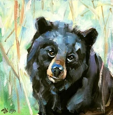 Original Oil Painting Bear Forest Animals Artwork Signed MADE TO ORDER