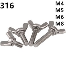 316 Stainless Steel Wing Thumb Screws Bolts M4 M5 M6 M8