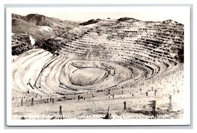 RPPC Utah Copper Mine-Bingham Canyon, Utah Postcard~Antique