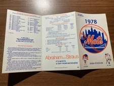 NY New York Mets Schedule 1978 Abraham & Straus