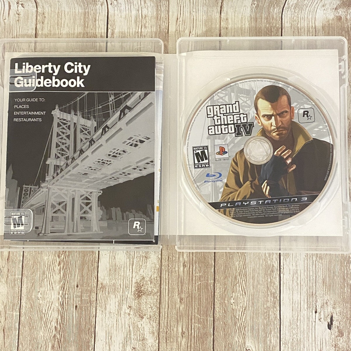 Grand Theft Auto IV (PlayStation 3, PS3) GTA 4 with map and manual