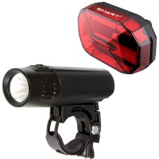 SMART NINE 80 FRONT & DIAMOND 3 REAR LED LIGHT SET - WHITE/RED - FAST UK STOCK